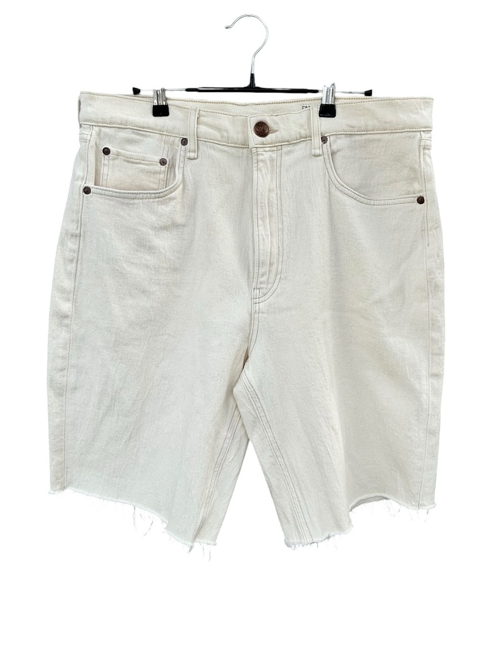NWT Rag & Bone Bermuda Ecru Cream Jean Shorts 9” - Size Women’s 32 - Mid Rise